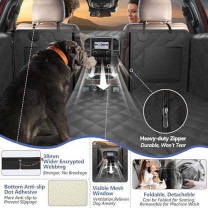 Dog Truck Seat Cover for Back Seat, Hard Bottom Pet Hammock - Image 6