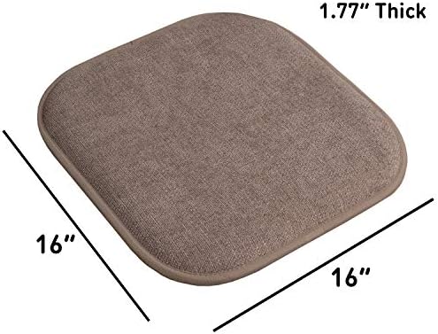 Sweet Home Collection Chair Cushion Memory Foam Pads Honeycomb Pattern Slip Non - Image 4
