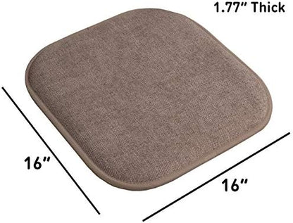 Sweet Home Collection Chair Cushion Memory Foam Pads Honeycomb Pattern Slip Non - Image 4