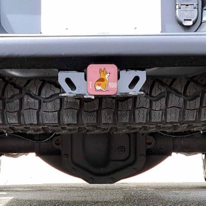 Corgi Dog Safe Hitch Cover Funny I Love You Heart Corgi Butt Square Trailer - Image 6