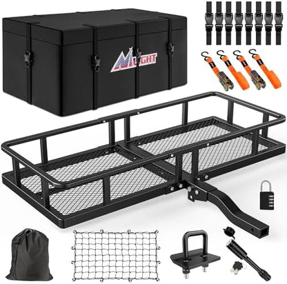 Nilight 60" x 24"x 7.87" Folding Carrier Fits 2-Inch Receiver 500 Lbs Capacity by Nilight