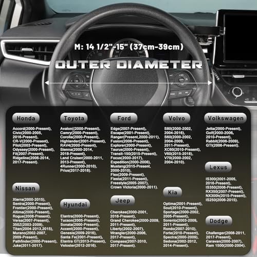 SEG Direct Steering Wheel Cover 14.5-15 inch Standard Size - Image 6