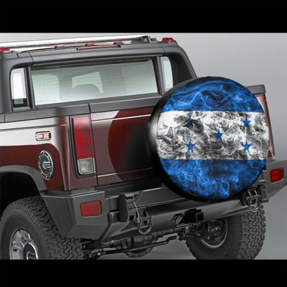 Honduras Flag Spare Tire Cover, Universal Waterproof & Dustproof Wheel - Image 4