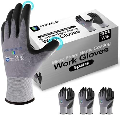PROMEDIX P Nitrile Coated Work Gloves, MicroFoam Safety Work Gloves Men by PROMEDIXP
