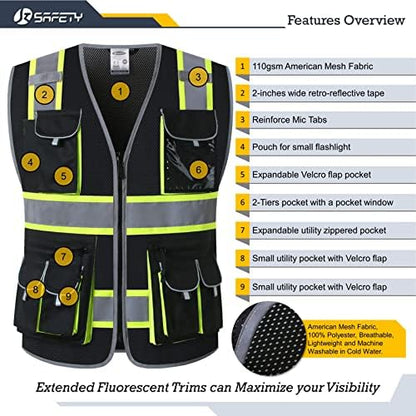 JKSafety Safety Vest for Men Women - Image 3