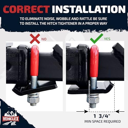 Vehiclex 2-Pack Anti-Rattle Hitch Tightener Clamps - Image 3