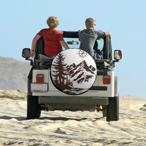 Heavy Duty Spare Tire Cover 18 Inch Mountains - Image 6