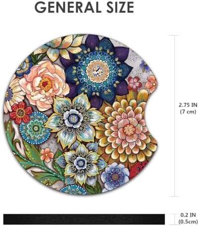 2 Pack Car Coasters，2.75-inch Neoprene Non-Slip Cup Holder Coasters - Image 3
