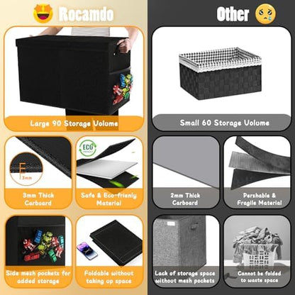 Large Toy Storage Box with Lid, Collapsible Kids Toy Chest - Image 5