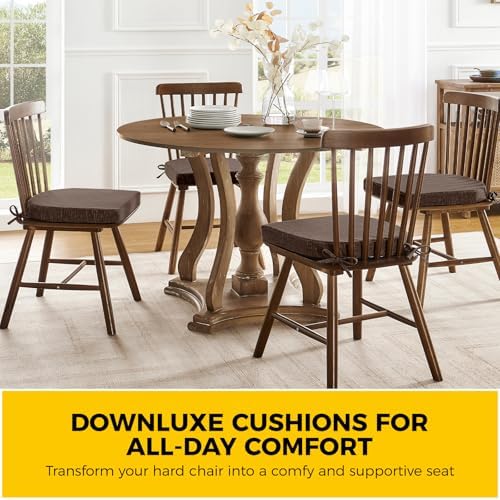 downluxe Indoor Chair Cushions for Dining Chairs, Soft and Comfortable Textured - Image 7