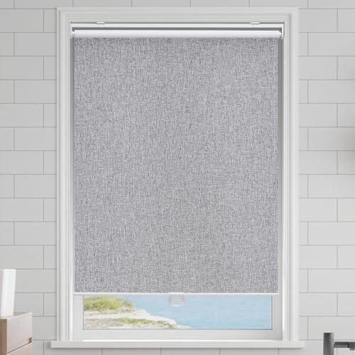 AOSKY Blackout Cordless Roller Shades, 22.5" W x 72" H, Heather Grey - Image 2