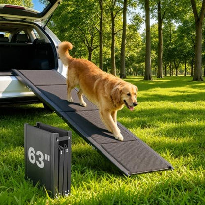 VEVOR Dog Ramp for Cars, Folding Pet Ramps for Medium & Large Dogs up to 250lbs by VEVOR