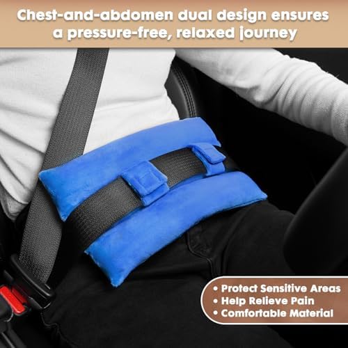 Seat Belt Pillow for Mastectomy Post-Surgery, Heart Surgery Recovery Support - Image 2
