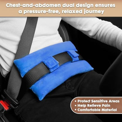 Seat Belt Pillow for Mastectomy Post-Surgery, Heart Surgery Recovery Support - Image 2