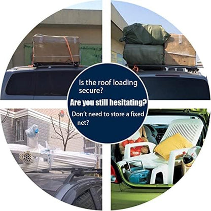 AUCELI Car Cargo Net, Adjustable Luggage Roof Sundries Grid Mesh Bag, Elastic - Image 3