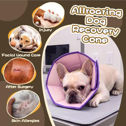 Allroaring Soft Dog Recovery Cone Adjustable Stop Licking Wounds Purple M - Image 5