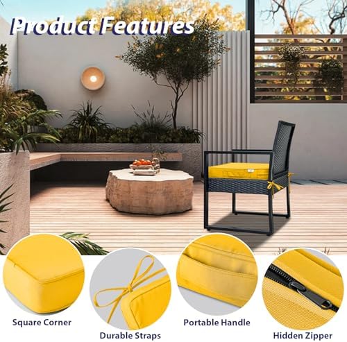 IPYNBAP Outdoor Chair Cushions Set of 4 -Waterproof Outdoor Seat Cushions - Image 5
