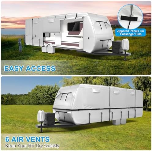 Mofeez Travel Trailer RV Cover 420D Oxford 18'-20' Camper Cover RV Covers - Image 5