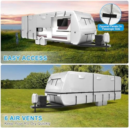 Mofeez Travel Trailer RV Cover 420D Oxford 18'-20' Camper Cover RV Covers - Image 5