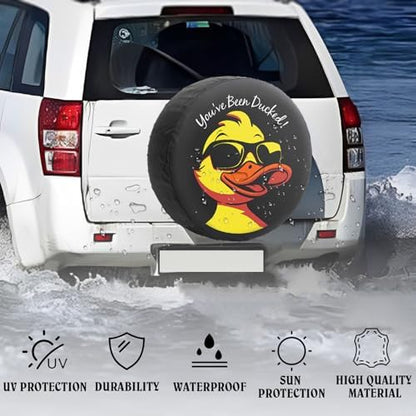 OYIXIO Waterproof PU Leather Spare Tire Cover，17" Duck Tire Cover - Image 7