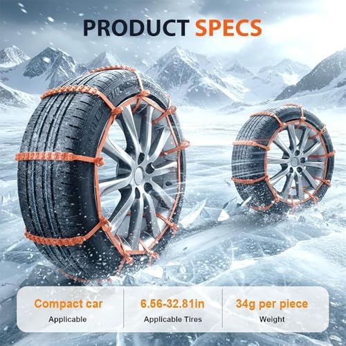 2026 Upgrade Tire Traction Straps, Universal Anti-Skid Zip Tie Tire Chains - Image 3