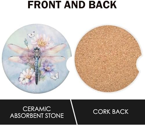 Dragonfly Car Coasters Set of 2 - Image 2