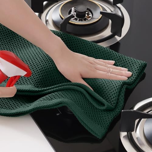 Homaxy 100% Cotton Oversized Waffle Weave Kitchen Towels 8-Pack - Image 5