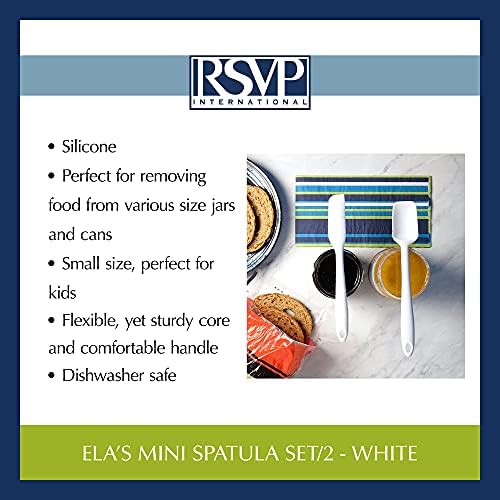 RSVP International Ela Collection Silicone Coated Steel, Mini Spatula/Spoon - Image 6