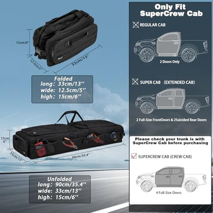 Foldable Truck Under Seat Storage Organizer Removable Dividers Fit F150 - Image 4