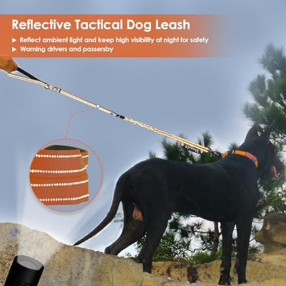 AUBELL Tactical Dog Leash Heavy Duty, 4-6ft No Pull Bungee Leash - Image 2