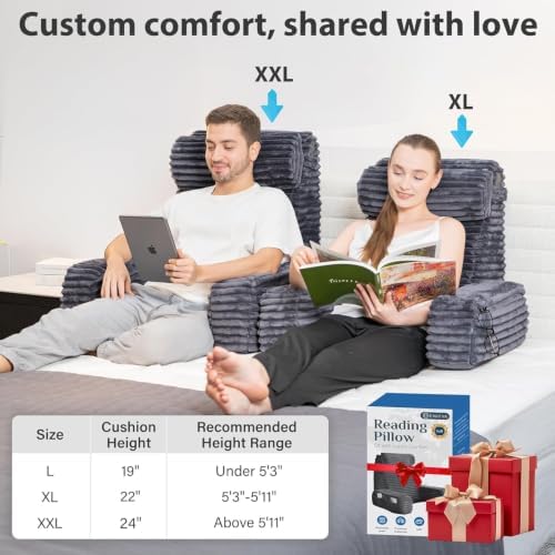 ENITYA 22" XL Back Pillow for Bed Sitting Up - Image 6