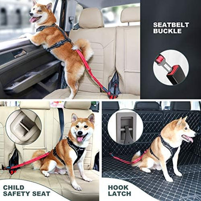 IOKHEIRA Dog Seat Belt 3-in-1 Car Harness - Image 6