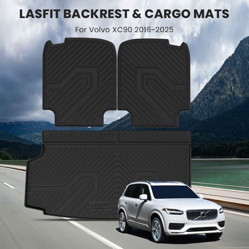 LASFIT Cargo Mat &Backrest Mat for Volvo XC90 2016-2026 All Weather Liner - Image 2
