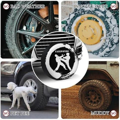 Taekwondo 1 Tire Covers, Dust-Proof Weatherproof Wheel Covers Wheel Tire - Image 4