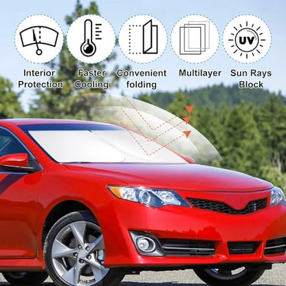 Windshield Sun Shade Sunshade for 2012-2016 2017 Toyota Camry - Image 2