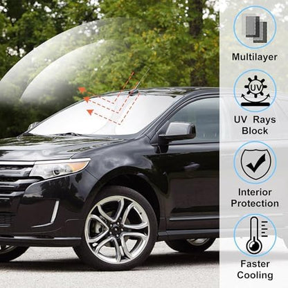 Windshield Sun Shade for 2007-2014 Ford Edge Accessories - Image 2
