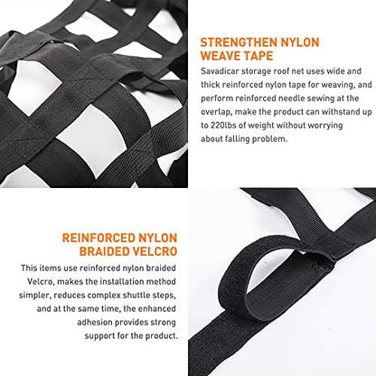 Savadicar Mesh Cargo Net Roof Top Netting Hammock - Image 5
