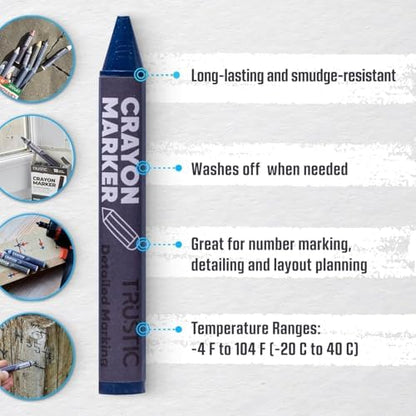 Universal Crayon Wax Marker for Industrial and Craft Detailed Marking on Lumber - Image 2