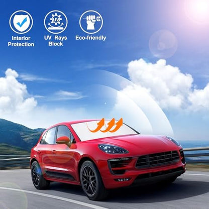 Windshield Sun Shade for 2014-2026 Porsche Macan Accessories - Image 6