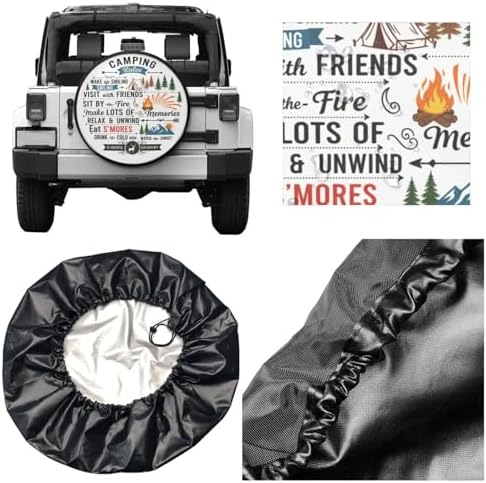 Camping Rules Spare Tire Cover Universal Fit 14 inch RV SUV Truck - Image 5