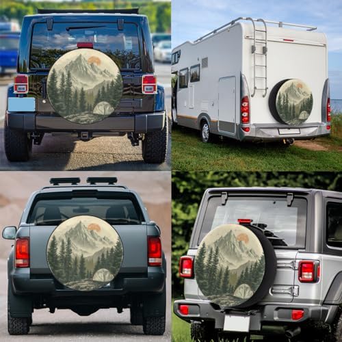 Spare Tire Cover for RV Trailer, Forest Nature Tire Covers Universal Fit for - Image 7