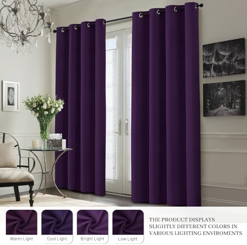 Yakamok Purple 100% Blackout Curtains 63 Inches Long - Image 7