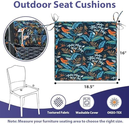 IPYNBAP Outdoor Chair Cushions Set of 4 -Waterproof Outdoor Seat Cushions - Image 6