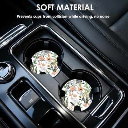 2 Pack Car Coasters，2.75-inch Neoprene Non-Slip Cup Holder Coasters - Image 2