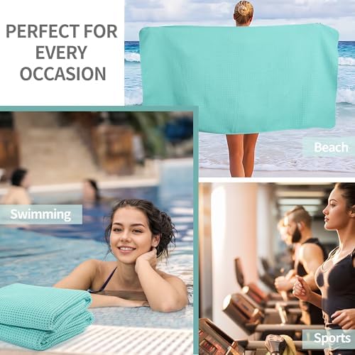 MICROFI New Microfiber Waffle Bath Towels, 2 Pieces, Fast Drying, Lint Free 430 - Image 7