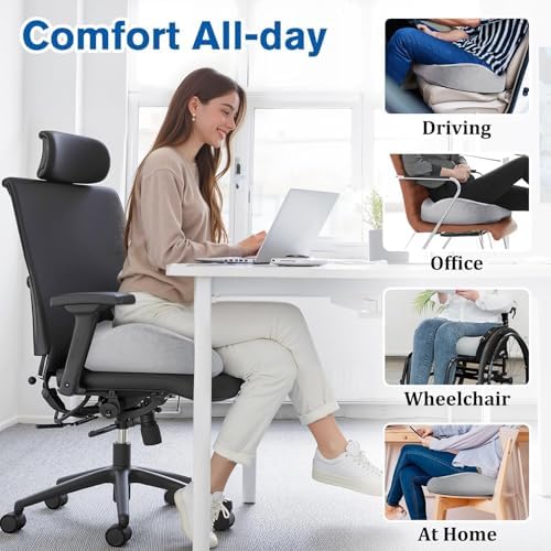 CushyOasis Seat Cushion, Office Chair Cushions, 5.28 in Thick - Image 6