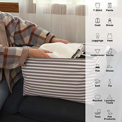Sea Team XL Rectangle Open-Top Canvas Storage Basket - Image 4