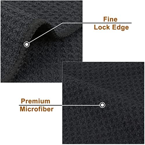 VIVOTE Black Tea Towels for Kitchen Microfibre Kitchen Dish Towel 40x56cm - Image 3