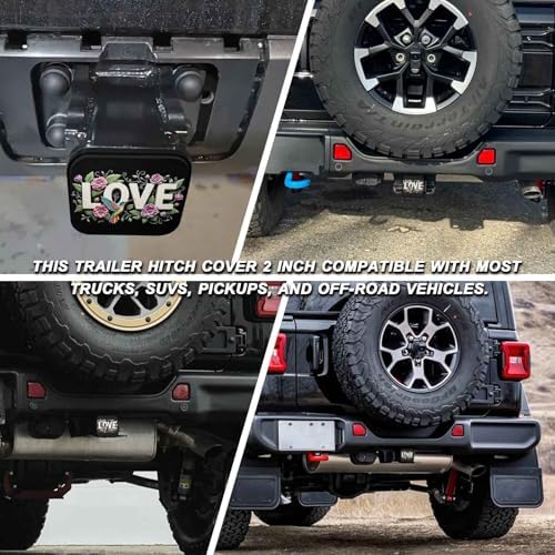Trailer Hitch Cover 2 Inch Square Receiver Hitch Cover Rubber Tube Plug - Image 5
