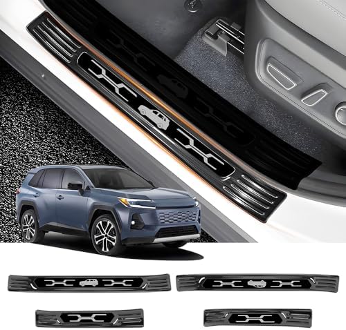 Door Sill Protector Trim for Toyota RAV4 2026 Accessories Front and Rear by Unknown